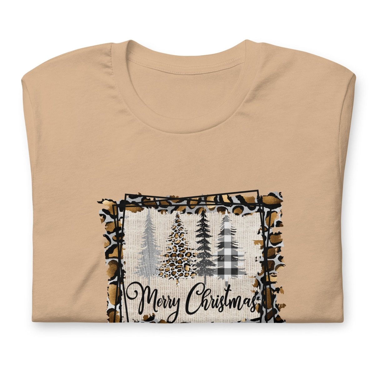 Merry Christmas Leopard Trees T-Shirt - DoggyLoveandMore