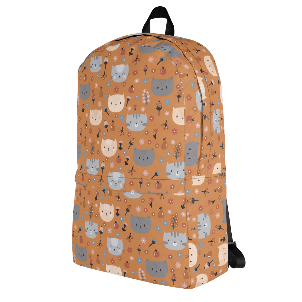 Orange Pet Faces Backpack-DoggyLoveandMore