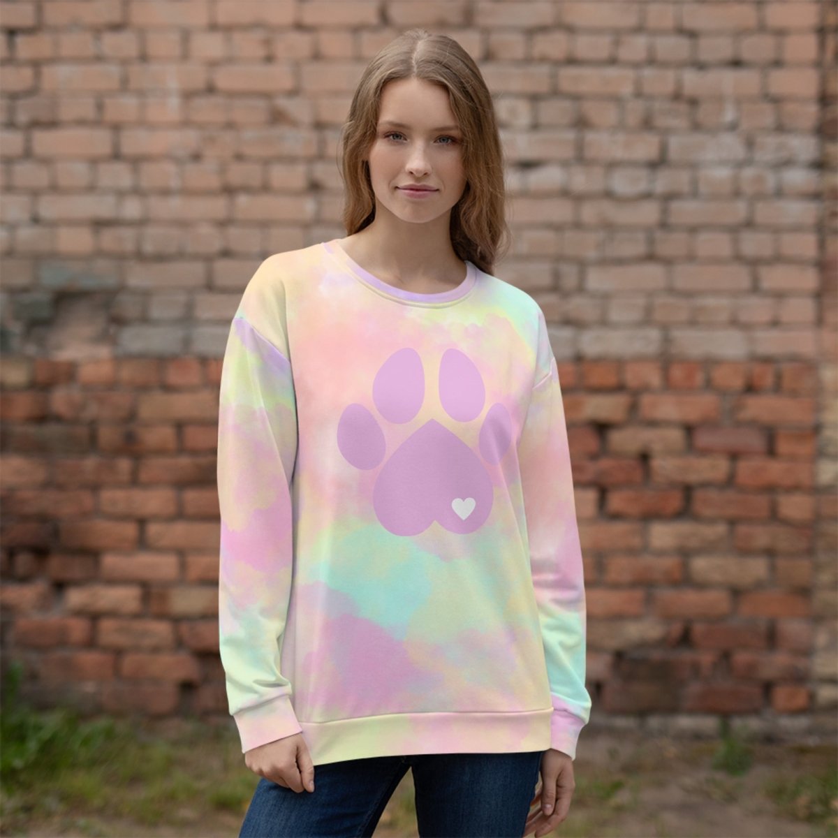 Pastel Cloud Dog Paw Sweatshirt - DoggyLoveandMore