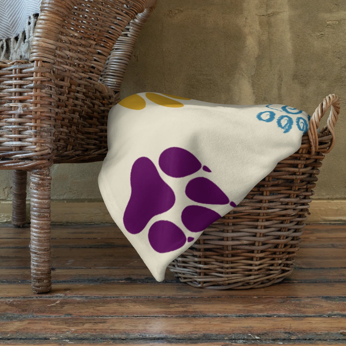 Paw Prints Throw Blanket-DoggyLoveandMore