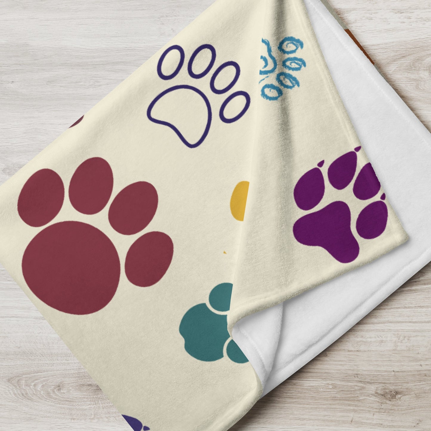Paw Prints Throw Blanket-DoggyLoveandMore