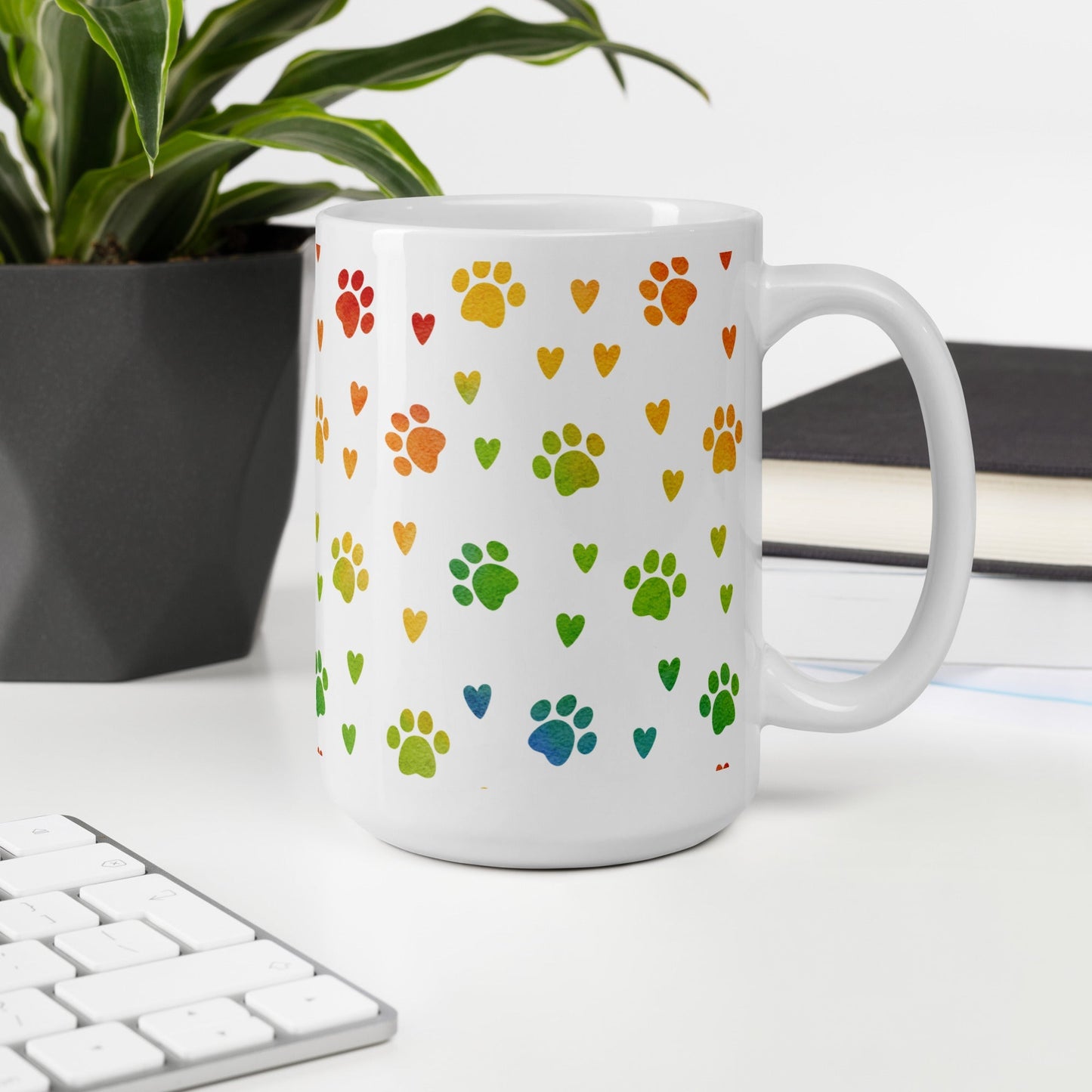 Paw Prints White Mug