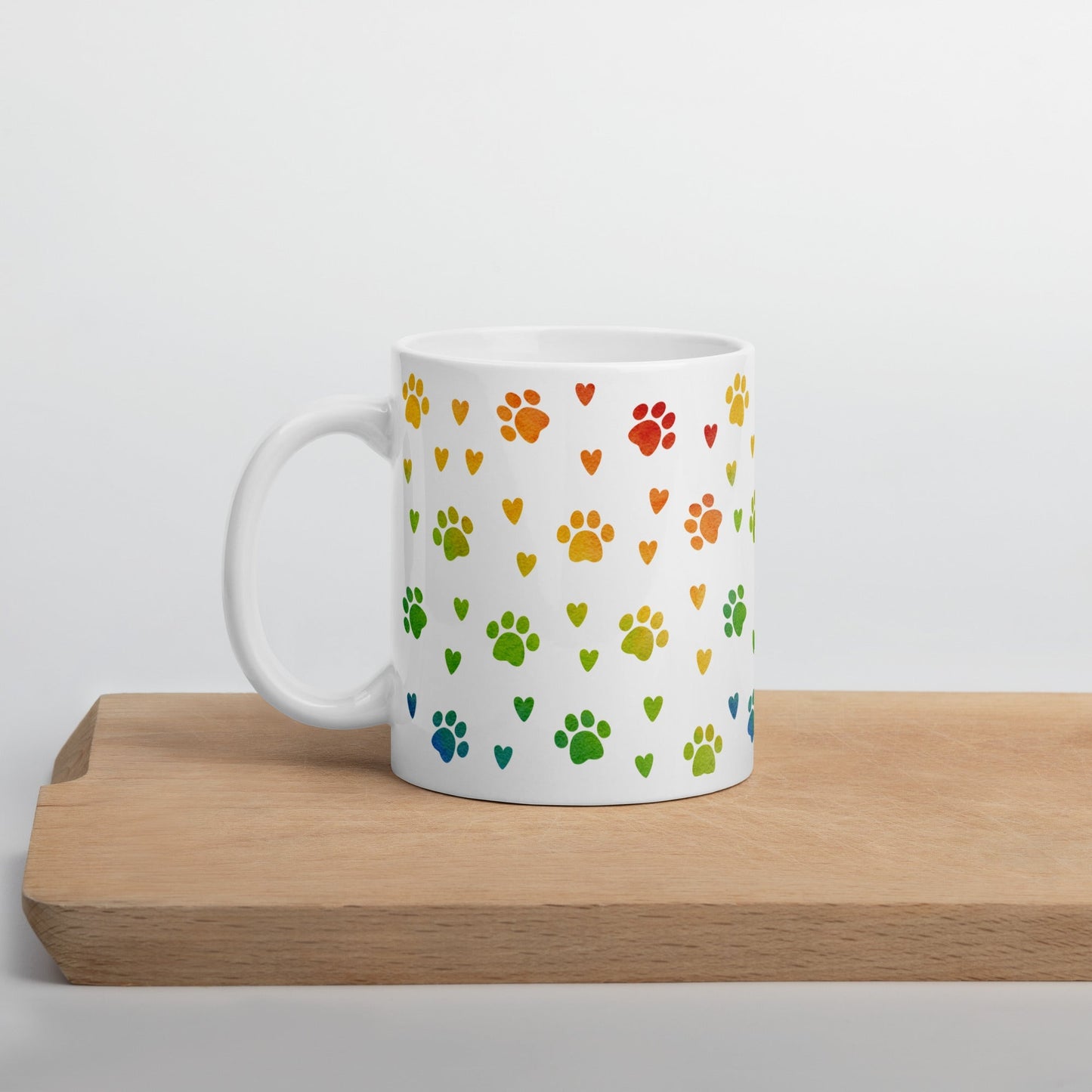 Paw Prints White Mug-DoggyLoveandMore