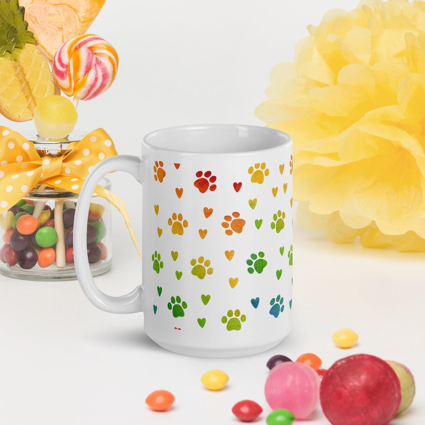 Paw Prints White Mug