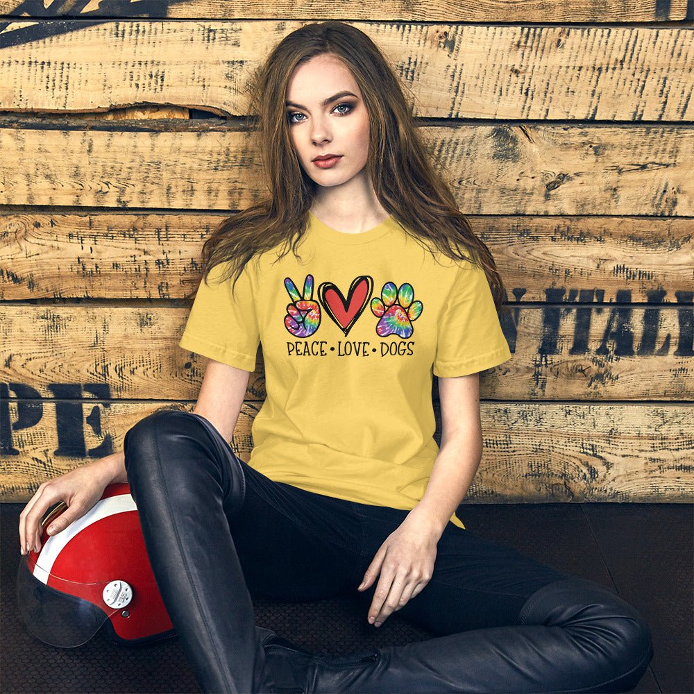 Peace Love Dogs T-Shirt - DoggyLoveandMore