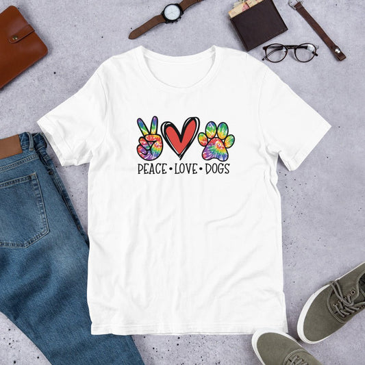 Peace Love Dogs T-Shirt - DoggyLoveandMore