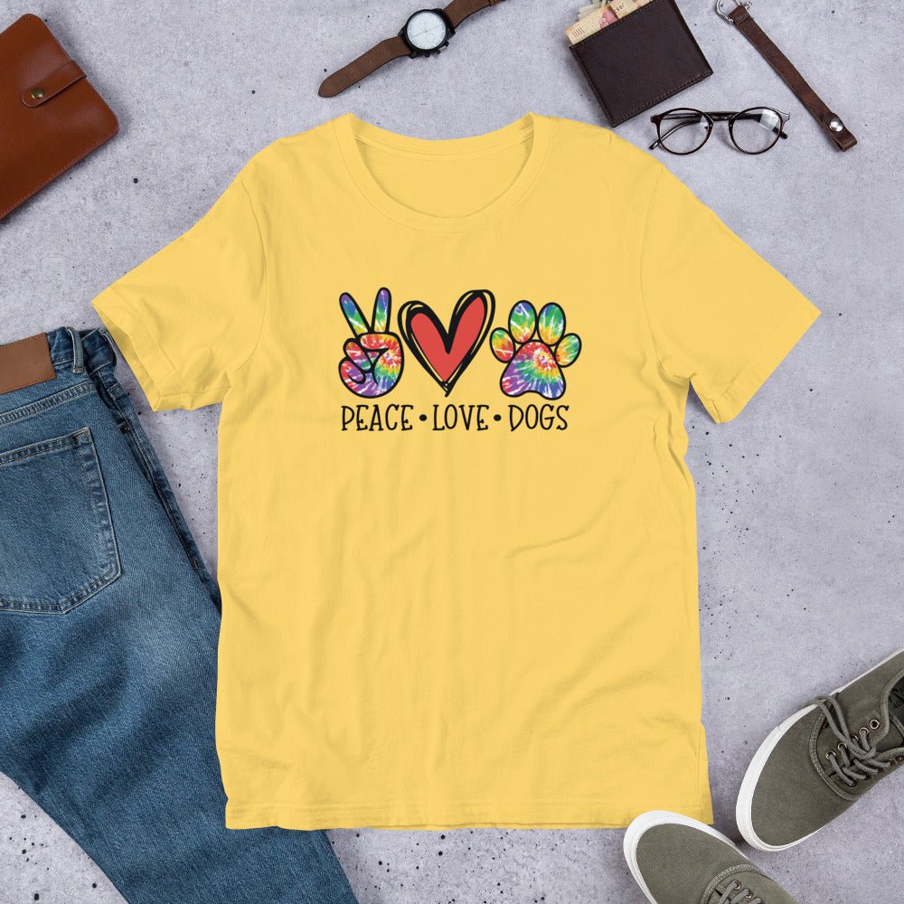 Peace Love Dogs T-Shirt - DoggyLoveandMore