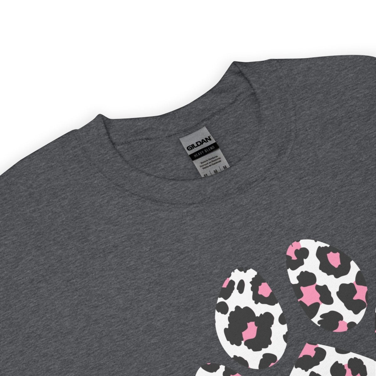 Pink and Black Leopard Print Dog Paw Sweatshirt - DoggyLoveandMore