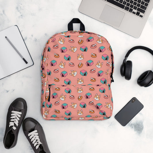 Pink Kids Backpack-DoggyLoveandMore