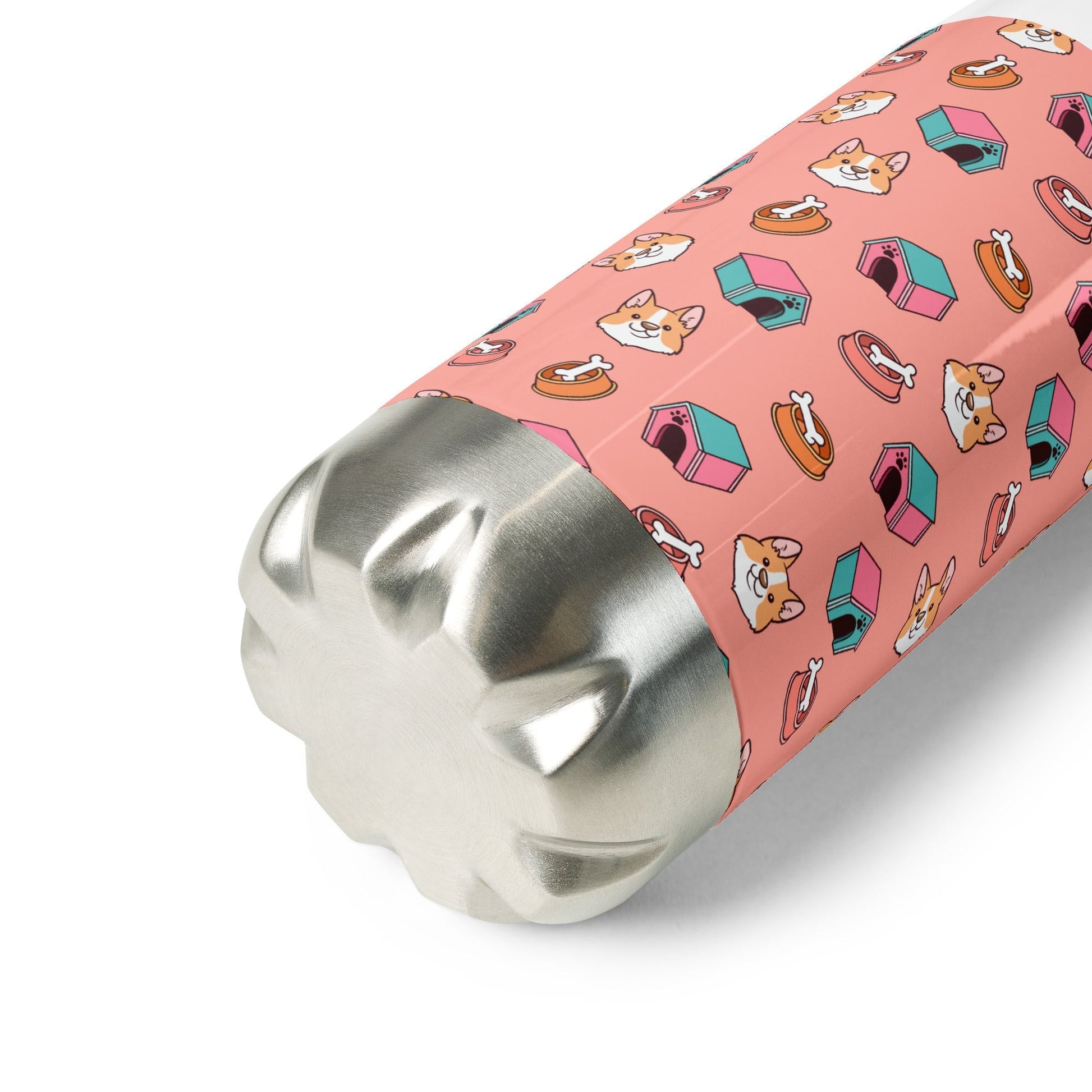 Pink Kids Stainless Steel Water Bottle-DoggyLoveandMore