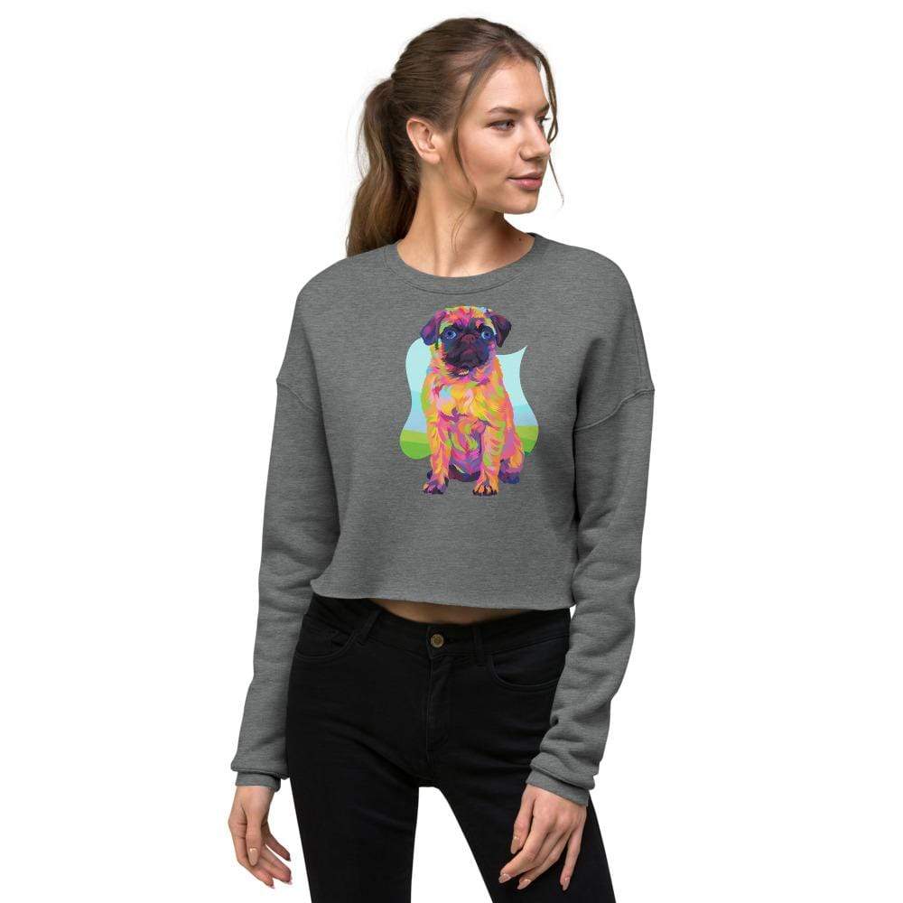 Pug Dog Crop Sweatshirt-DoggyLoveandMore