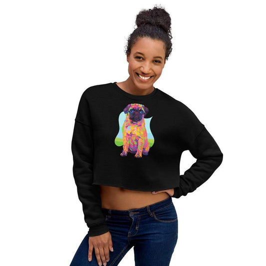 Pug Dog Crop Sweatshirt-DoggyLoveandMore