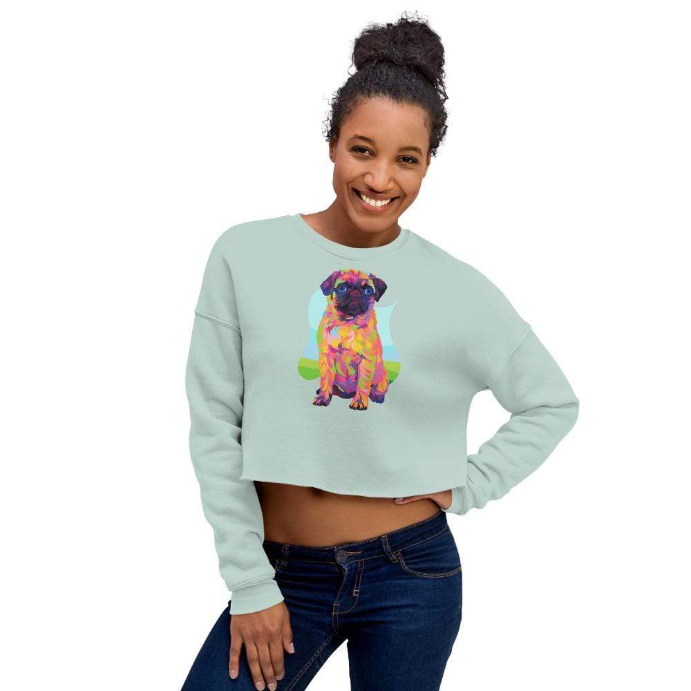 Pug Dog Crop Sweatshirt-DoggyLoveandMore