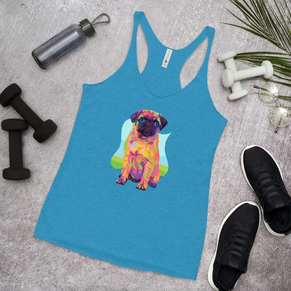 Pug Dog Racerback Tank - DoggyLoveandMore