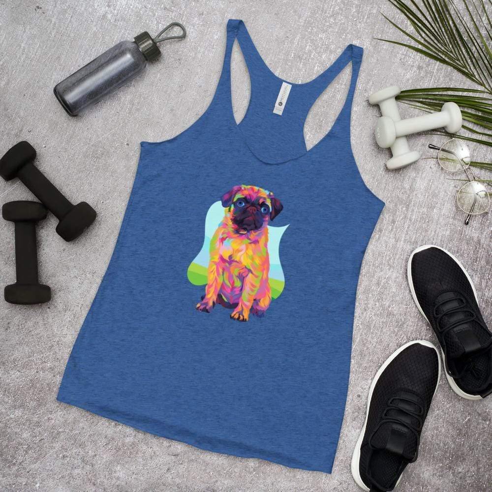 Pug Dog Racerback Tank - DoggyLoveandMore