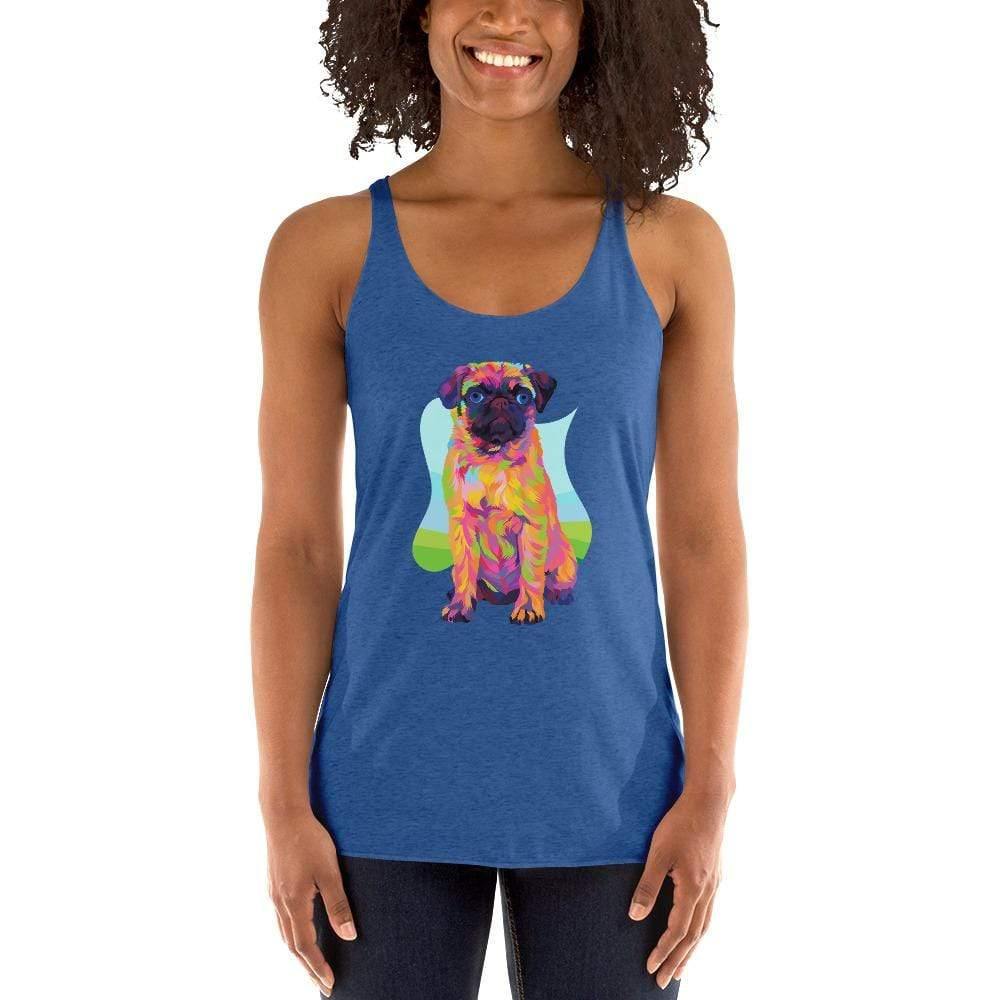 Pug Dog Racerback Tank - DoggyLoveandMore