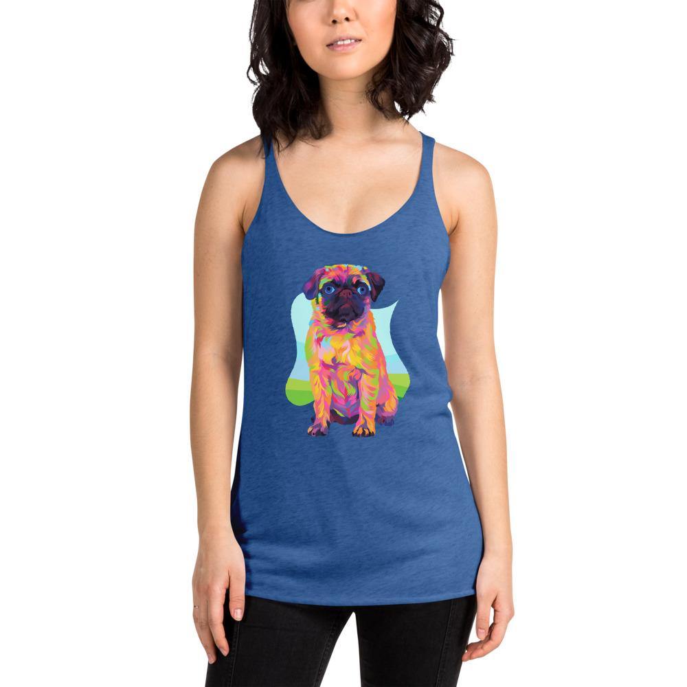 Pug Dog Racerback Tank - DoggyLoveandMore