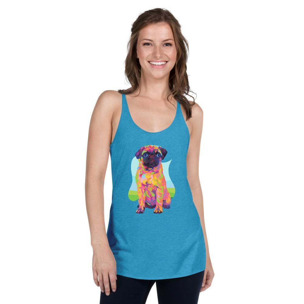 Pug Dog Racerback Tank - DoggyLoveandMore
