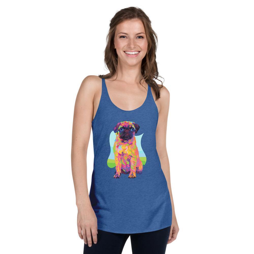 Pug Dog Racerback Tank - DoggyLoveandMore