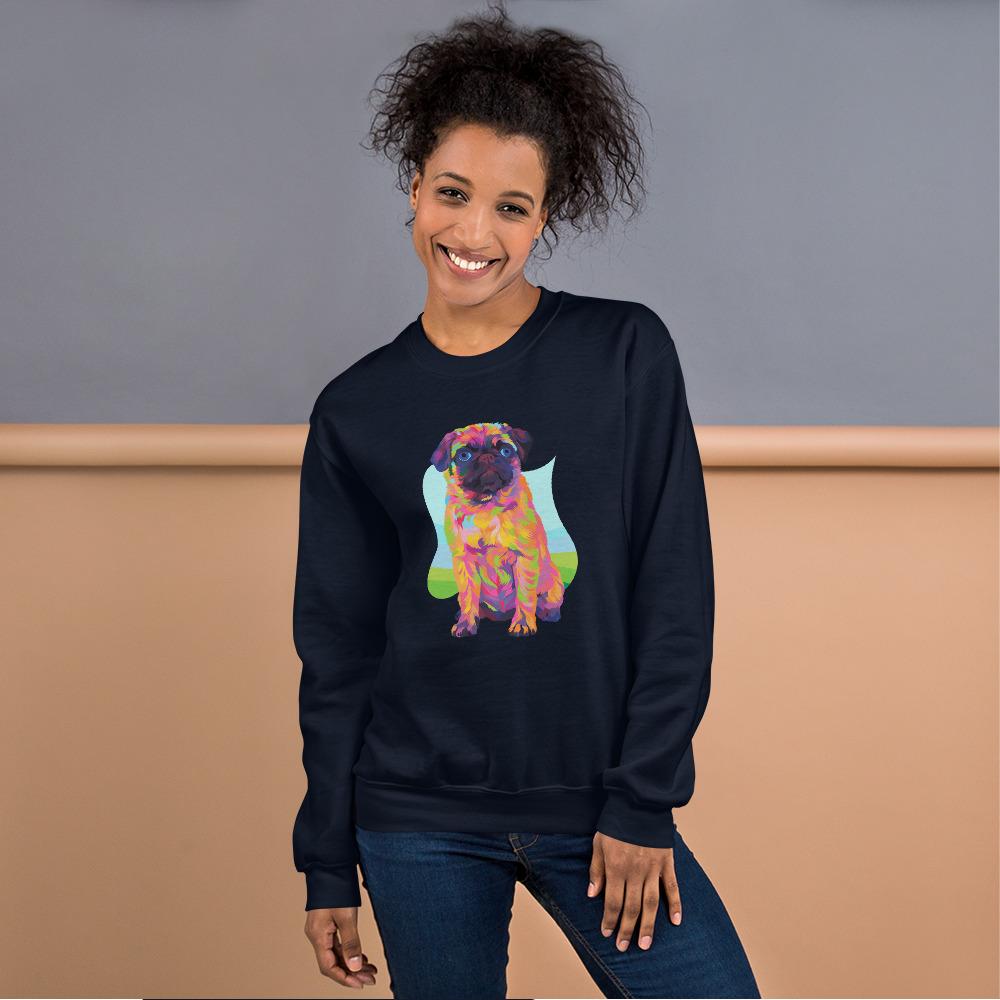 Pug Dog Sweatshirt-DoggyLoveandMore
