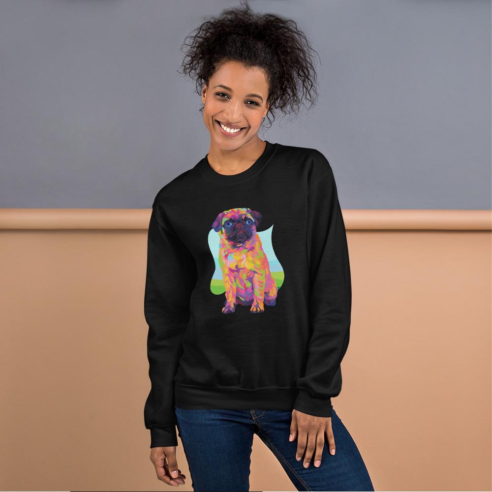 Pug Dog Sweatshirt-DoggyLoveandMore