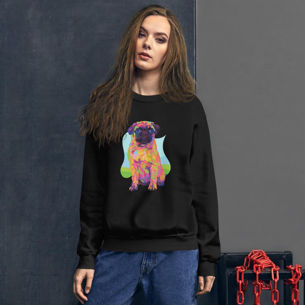Pug Dog Sweatshirt-DoggyLoveandMore