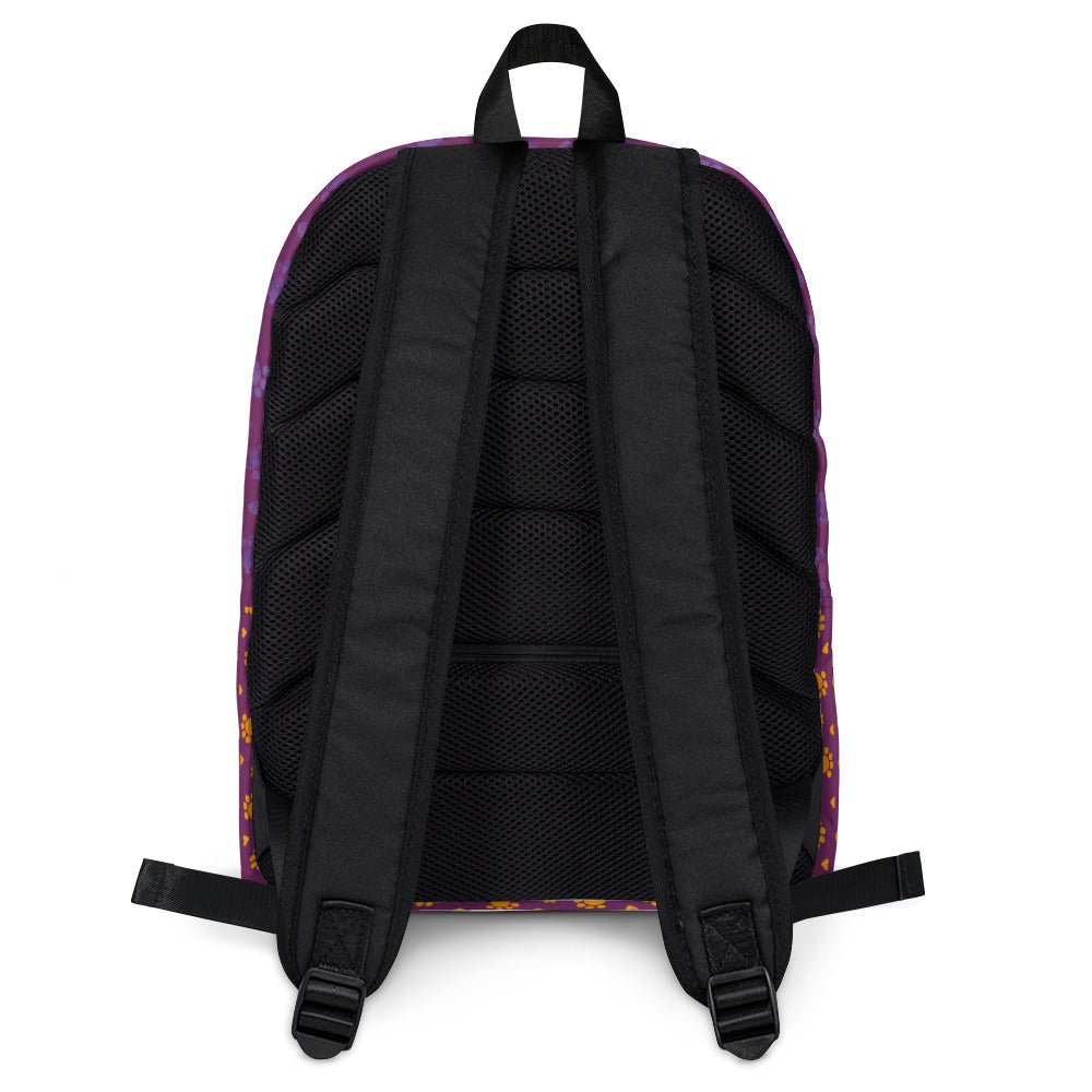 Purple Paw Prints Backpack-DoggyLoveandMore