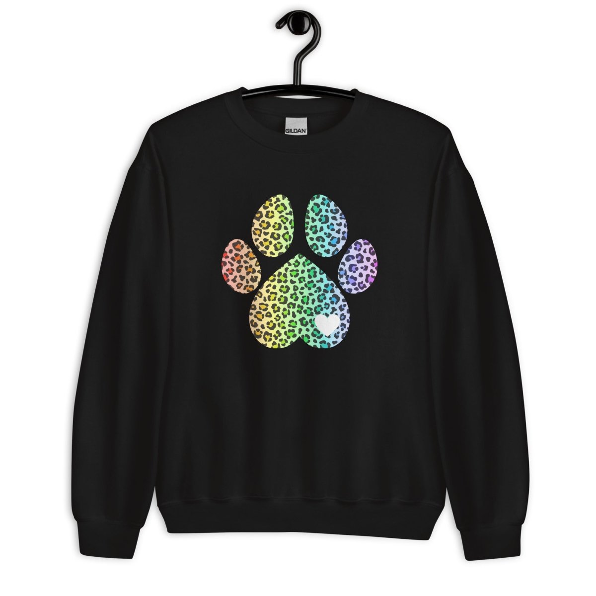 Rainbow Leopard Dog Paw Sweatshirt - DoggyLoveandMore