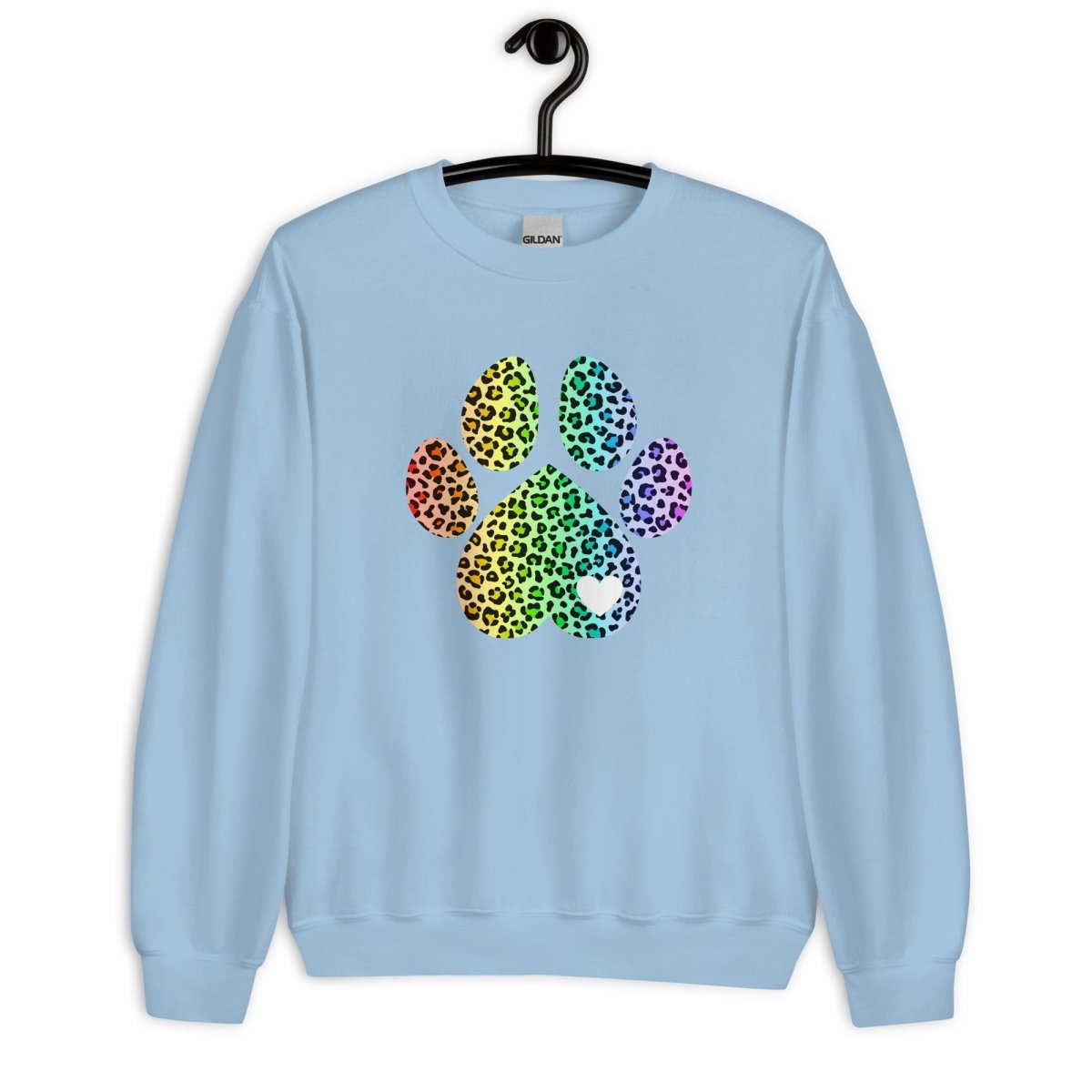 Rainbow Leopard Dog Paw Sweatshirt - DoggyLoveandMore