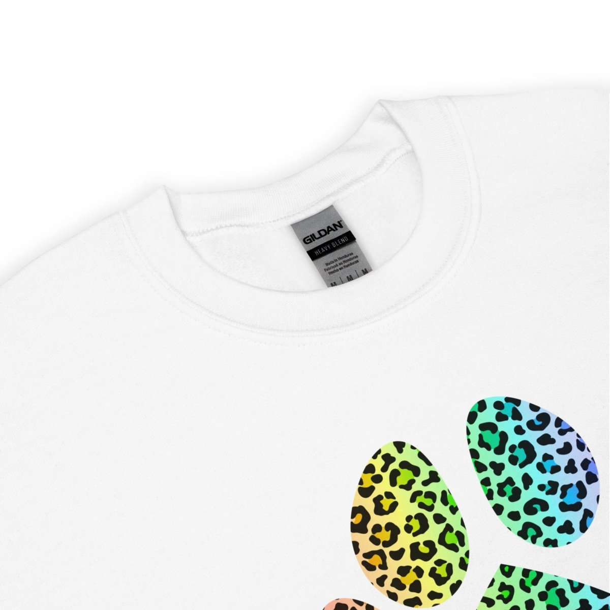 Rainbow Leopard Dog Paw Sweatshirt - DoggyLoveandMore