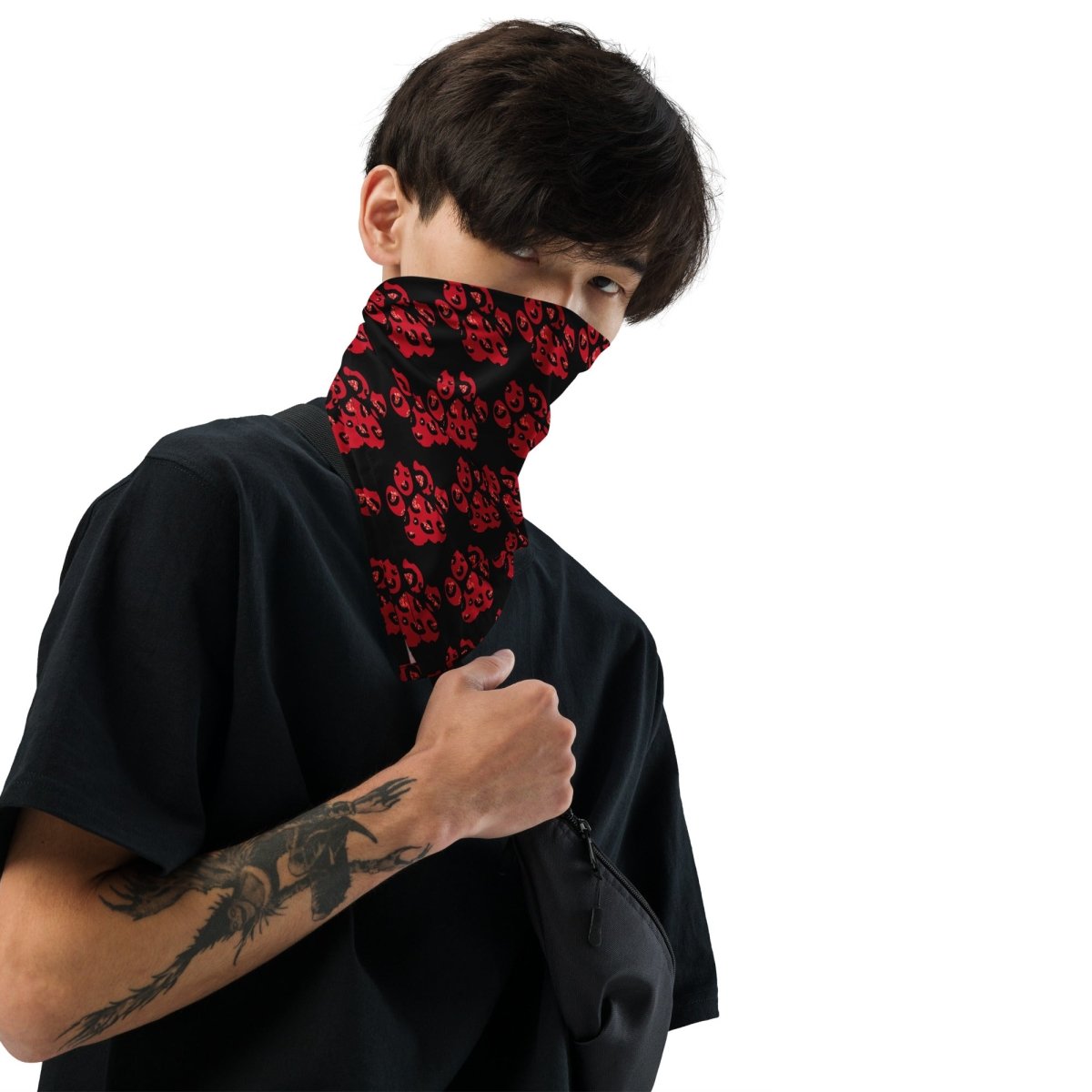 Red Leopard Print Dog Paw Bandana - DoggyLoveandMore