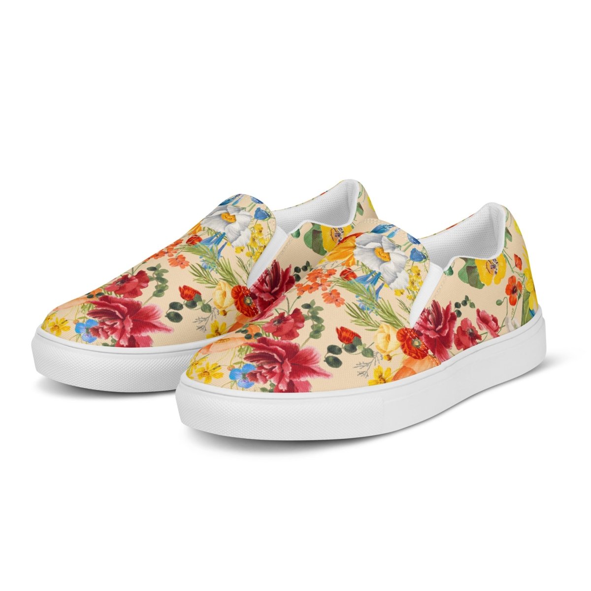 Spring Flowers Women’s Slip-On Shoes - DoggyLoveandMore