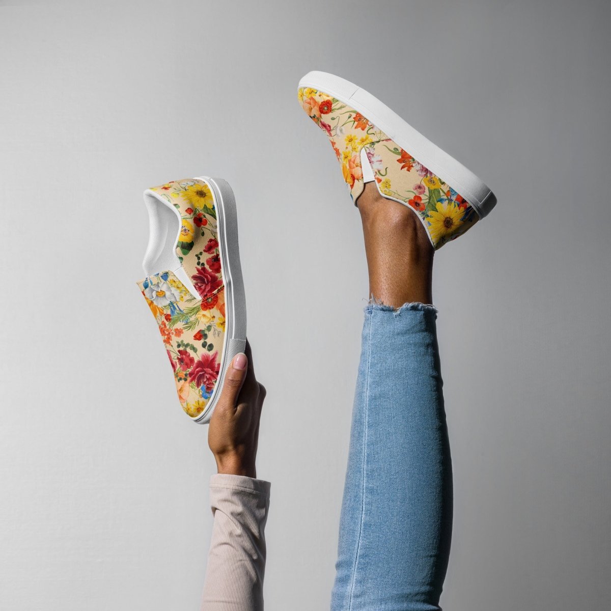 Spring Flowers Women’s Slip-On Shoes - DoggyLoveandMore