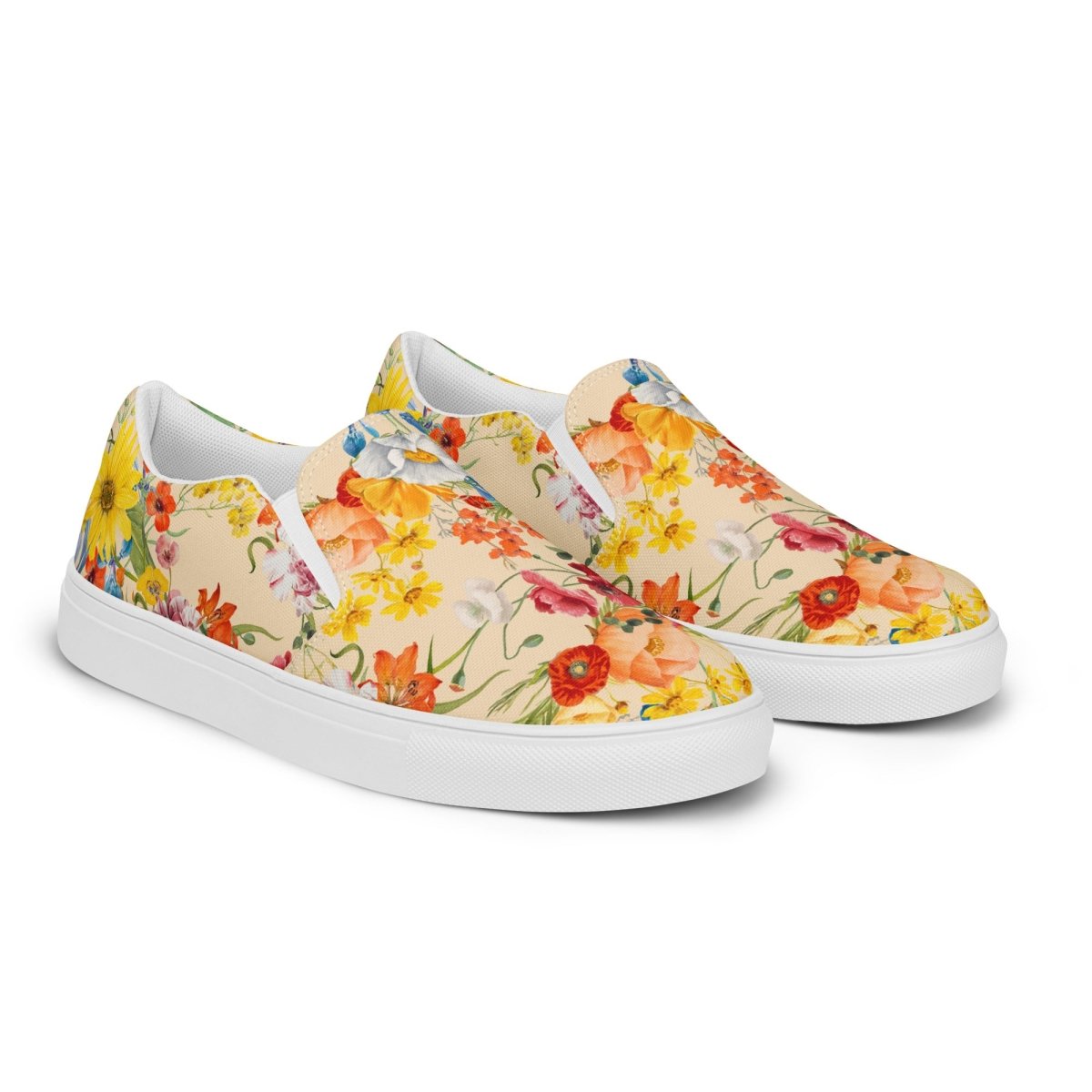 Spring Flowers Women’s Slip-On Shoes - DoggyLoveandMore
