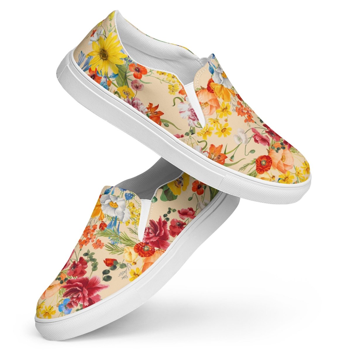 Spring Flowers Women’s Slip-On Shoes - DoggyLoveandMore