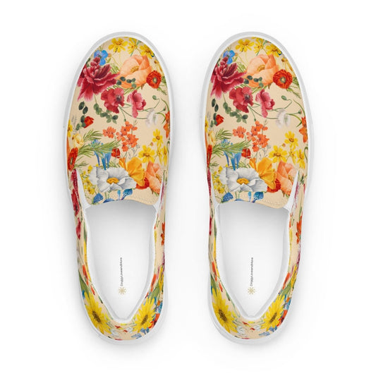 Spring Flowers Women’s Slip-On Shoes - DoggyLoveandMore