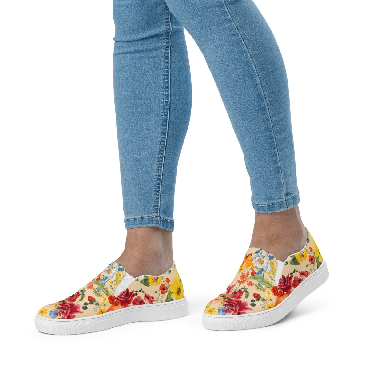 Spring Flowers Women’s Slip-On Shoes - DoggyLoveandMore