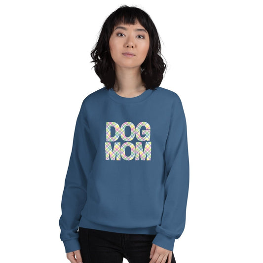 Spring Plaid Dog Mom Sweatshirt - DoggyLoveandMore