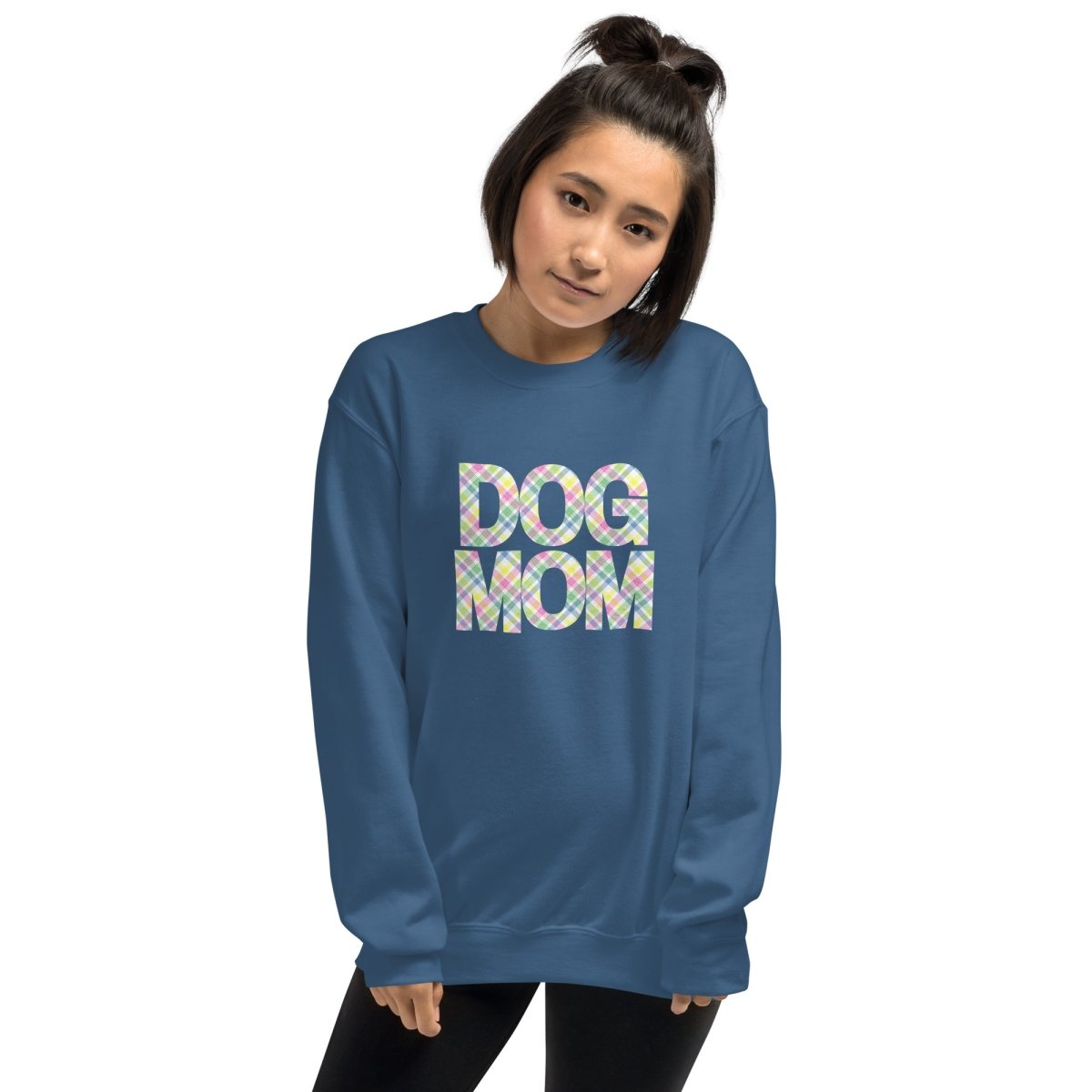 Spring Plaid Dog Mom Sweatshirt - DoggyLoveandMore