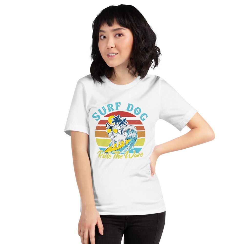 Surf Dog Graphic T-Shirt-DoggyLoveandMore
