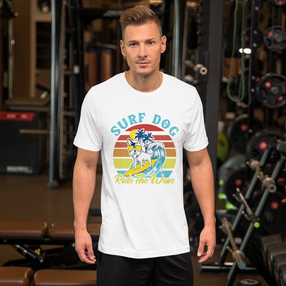 Surf Dog Graphic T-Shirt-DoggyLoveandMore