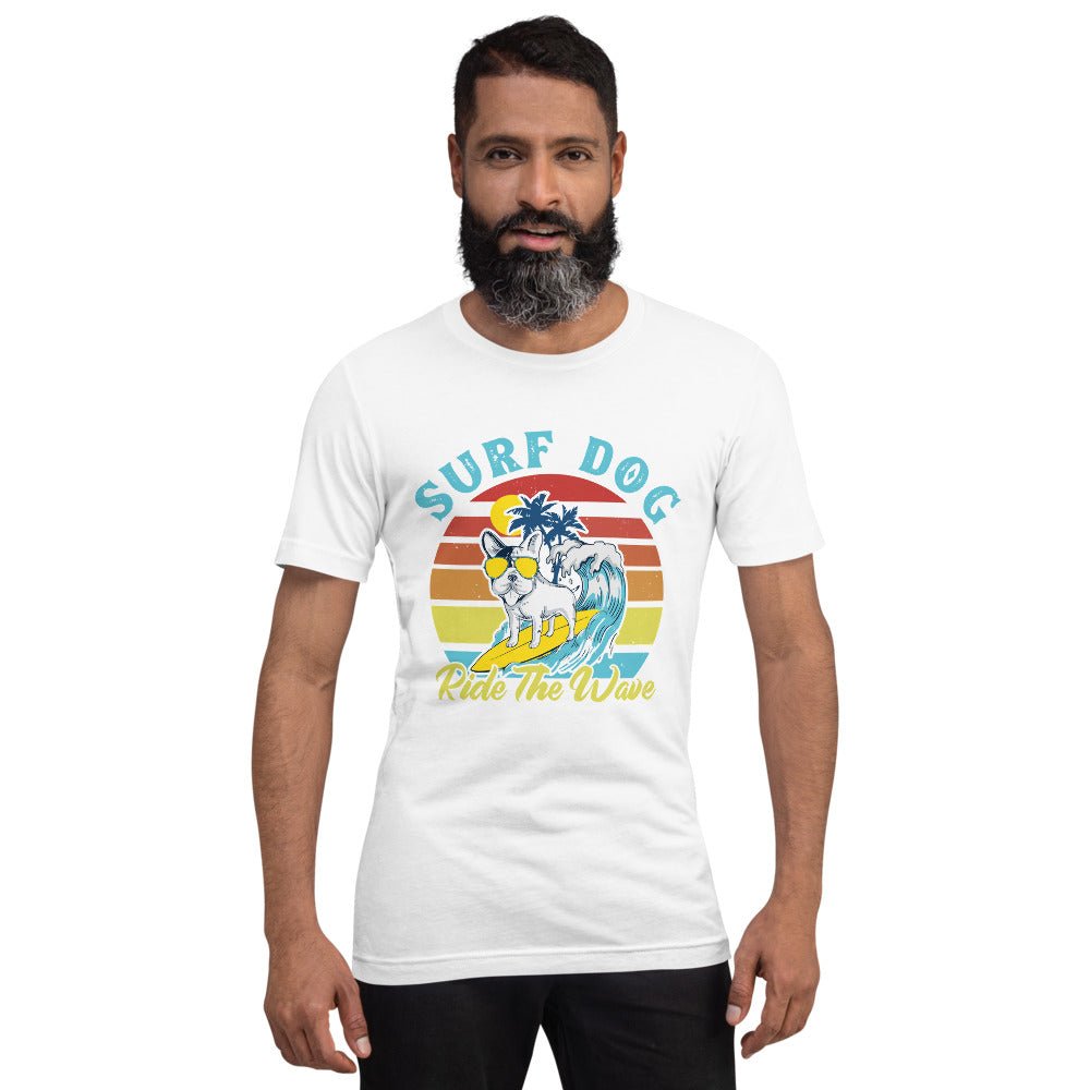 Surf Dog Graphic T-Shirt-DoggyLoveandMore