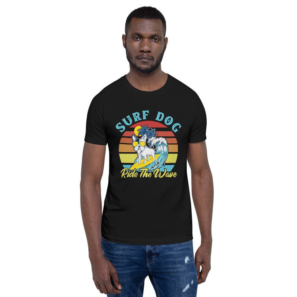 Surf Dog Graphic T-Shirt-DoggyLoveandMore