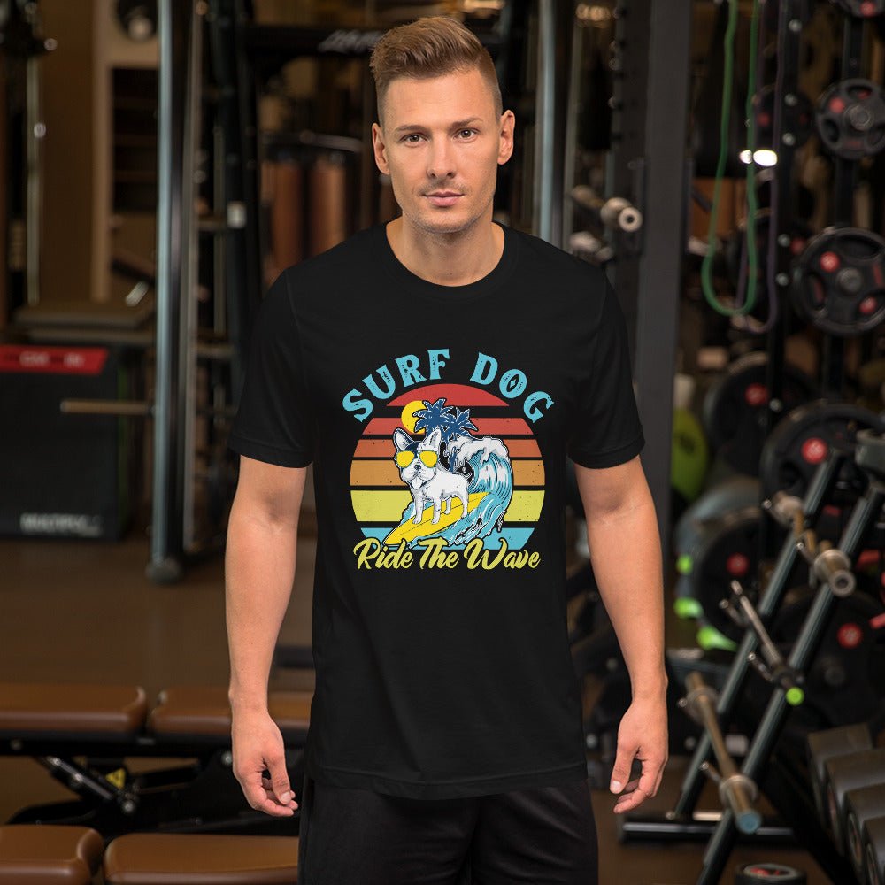 Surf Dog Graphic T-Shirt-DoggyLoveandMore