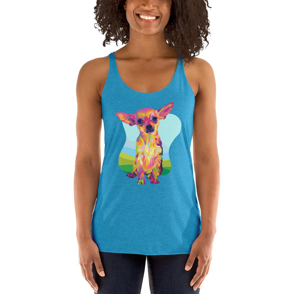 Tan Chihuahua Racerback Tank - DoggyLoveandMore