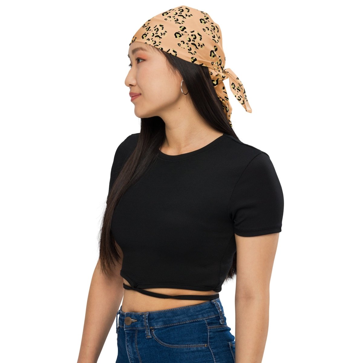 Tan Leopard Print Dog Paw Bandana - DoggyLoveandMore