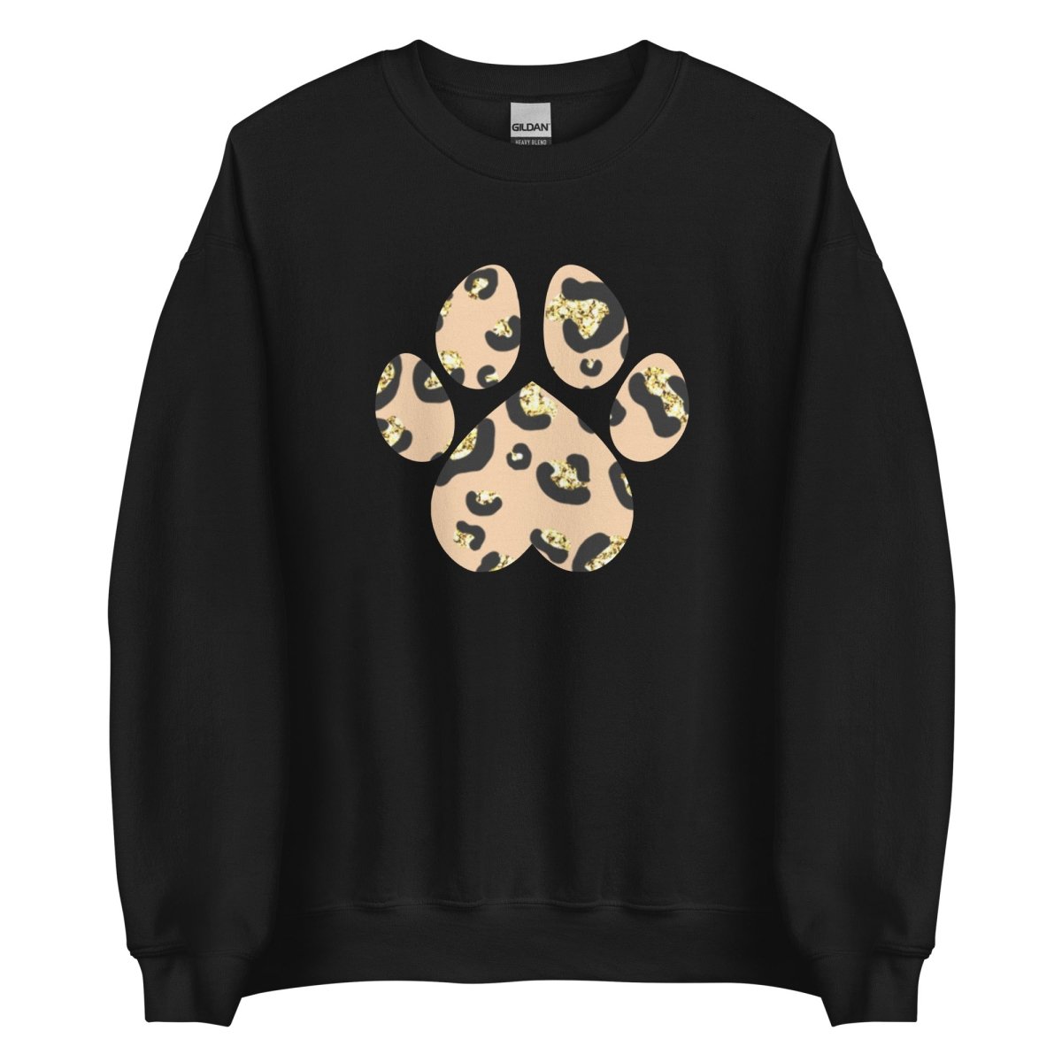 Tan Leopard Print Dog Paw Sweatshirt - DoggyLoveandMore