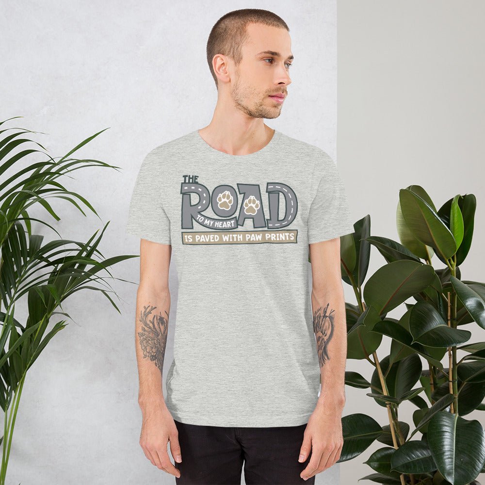 The Road to My Heart Paws T-Shirt - DoggyLoveandMore