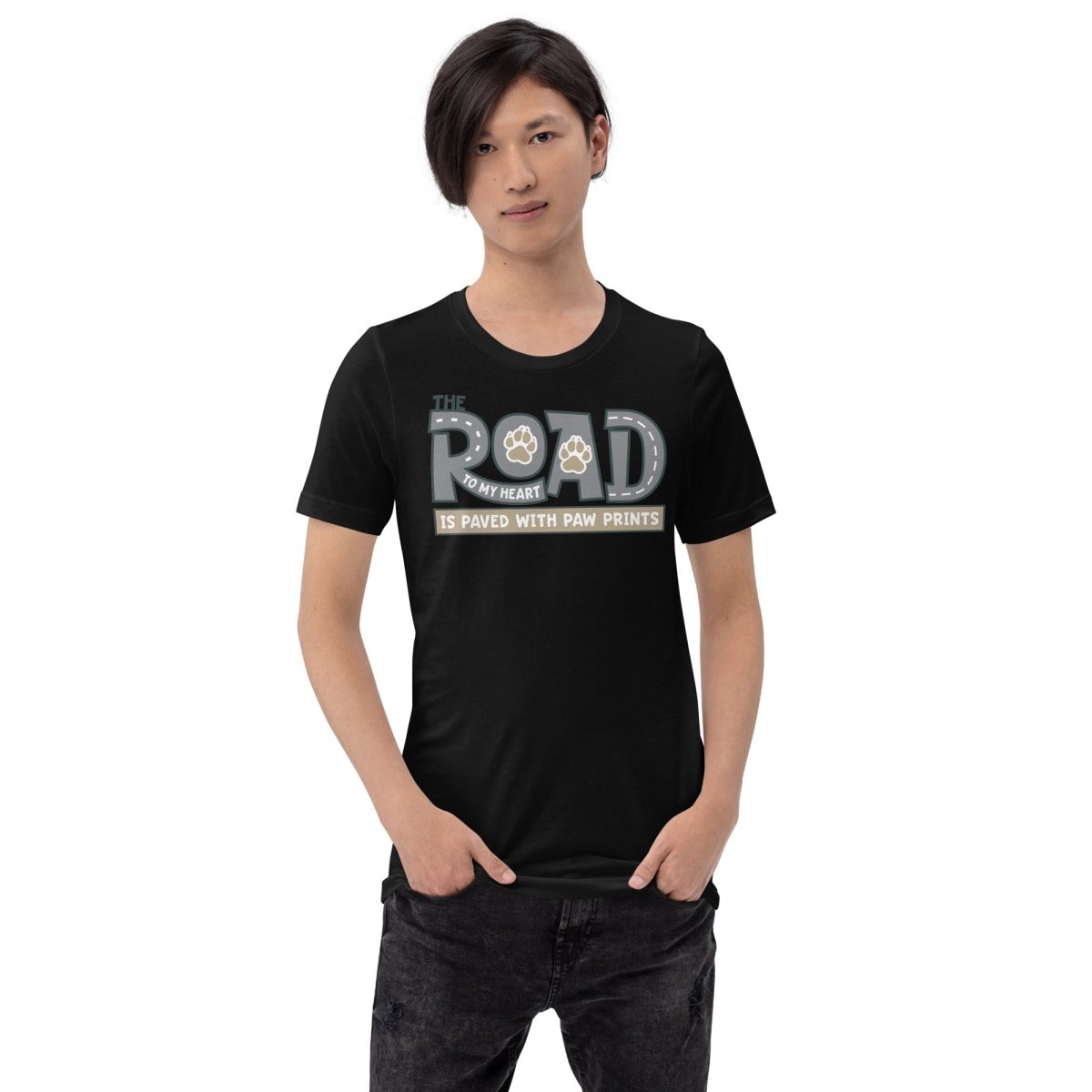 The Road to My Heart Paws T-Shirt - DoggyLoveandMore