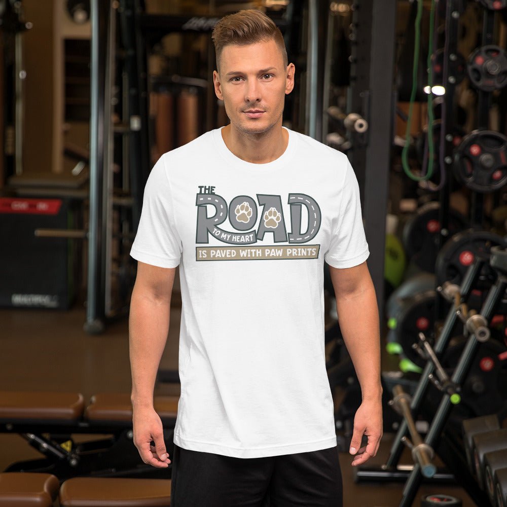 The Road to My Heart Paws T-Shirt - DoggyLoveandMore